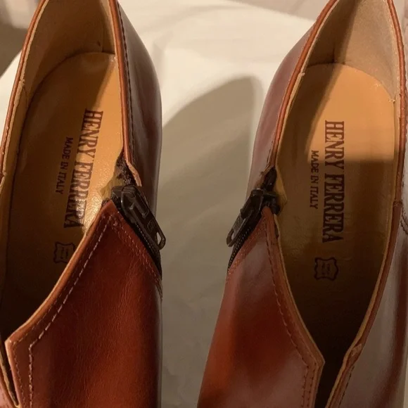 Henry Ferrera Italian leather shoes in size 8 1/2 - Picture 3 of 8